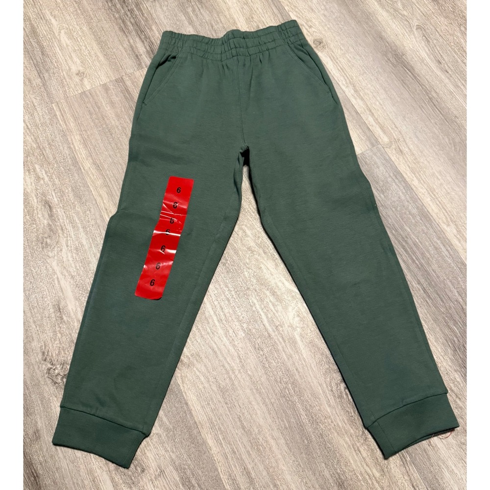 Pekkle Kids Joggers Pants Green Size 6 Elastic Waist Cotton Blend New With Tags‎